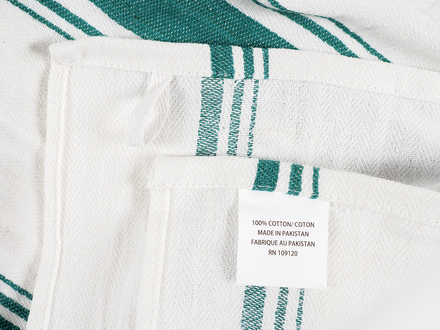 KAF Home Assorted Flat Kitchen Towels | Set of 10 Dish Towels, 100% Cotton - 18 x 28 inches | Ultra Absorbent Soft Kitchen Tea Towels