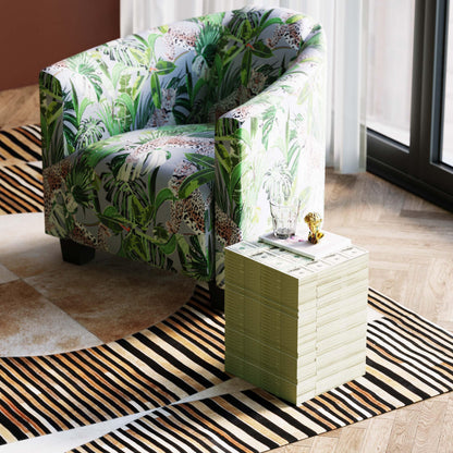Kare Design Stool Dollar, multicoloured, polyresin, small stool with money design, 38x30,5x26,5cm H/W/D, Beige