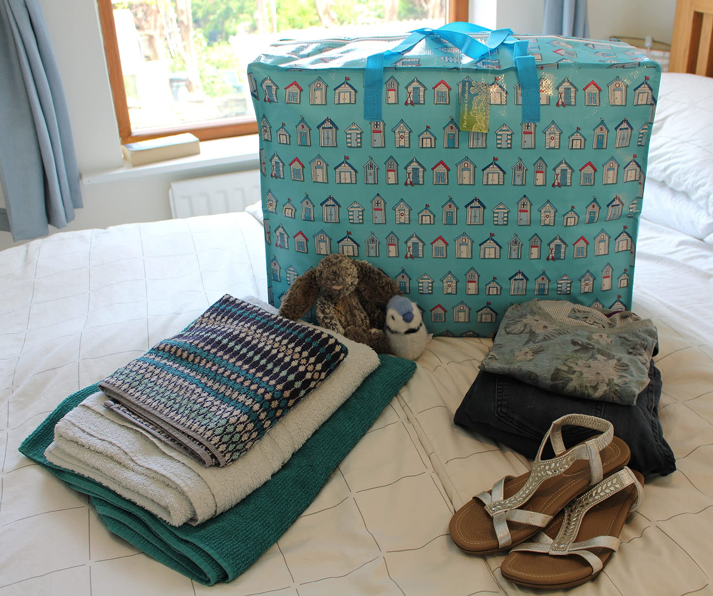 Extra Large Storage Bags, 65 ltr, Blue Beach huts