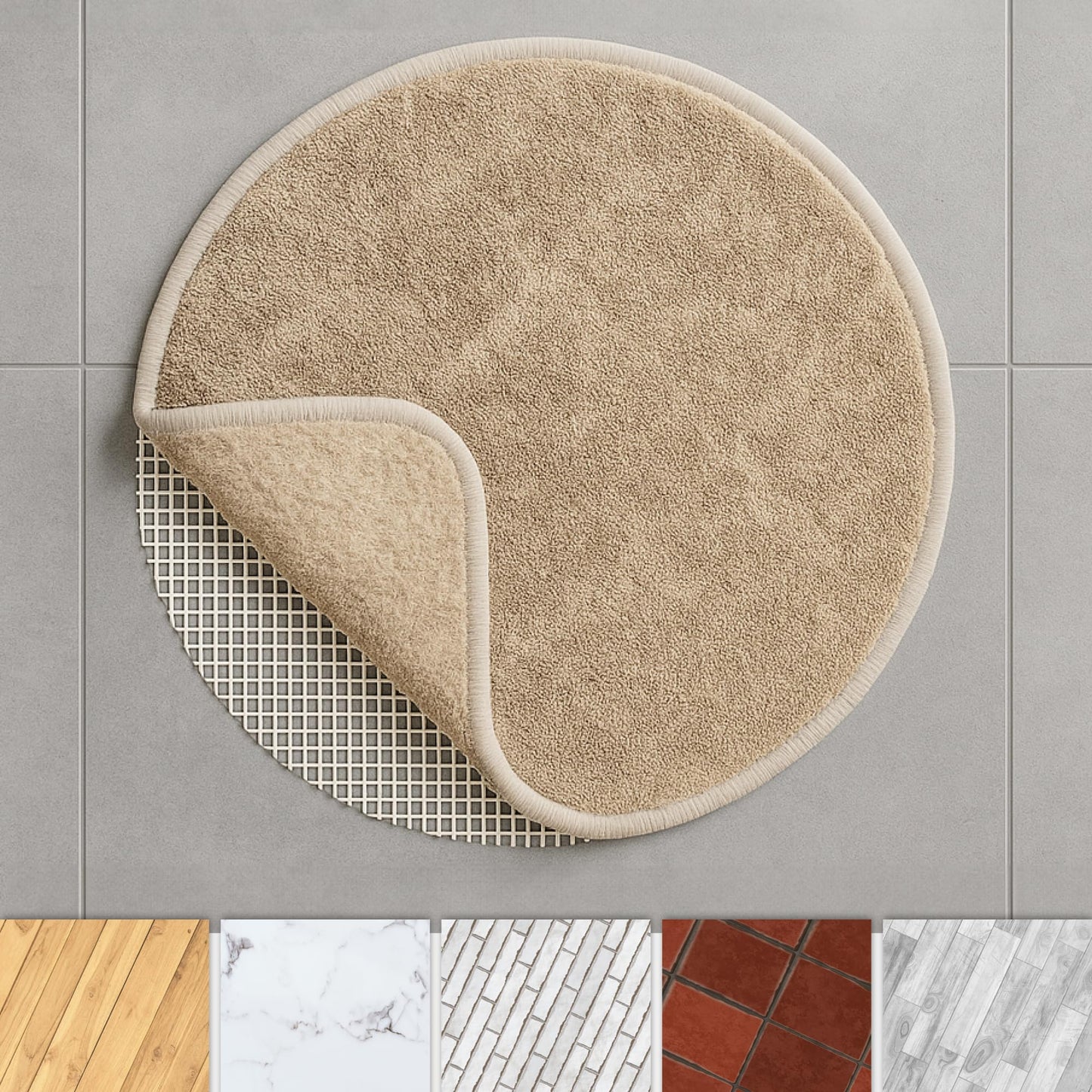 COM-FOUR® anti-slip mat for carpets, upholstery, tablecloths