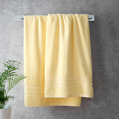 Catherine Lansfield Zero TwistZero Twist Cotton 90x140cm Bath Sheet Yellow