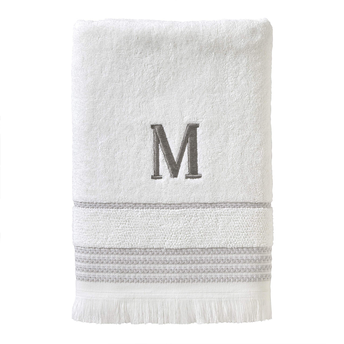 SKL Home Bath Towel, M, Cotton, White, 28x54