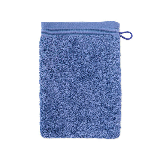 möve Superwuschel wash glove 15 x 20 cm made of 100% cotton, cornflower