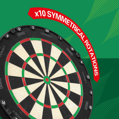 Target Darts Aspar Dart Board | Steel Tip Dartboard with Self Recovering Sisal Bristles & Rotational Score Ring | Thin Wire Regulation Competition