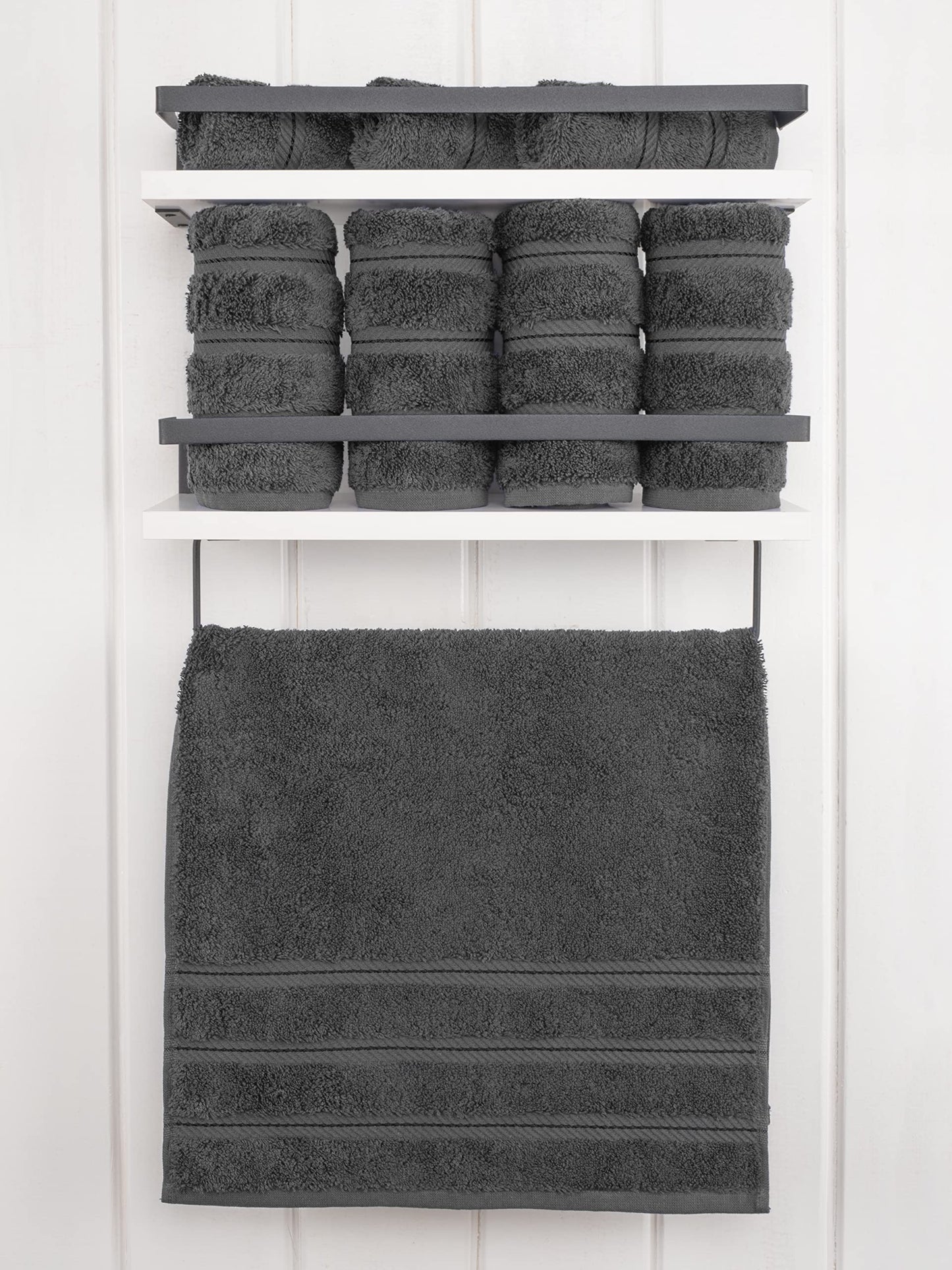 American Soft Linen Luxury Hand Towels for Bathroom, 100% Cotton Turkish 4 Piece Hand Towel Set, 600 GSM Hand Face Towels for Kitchen