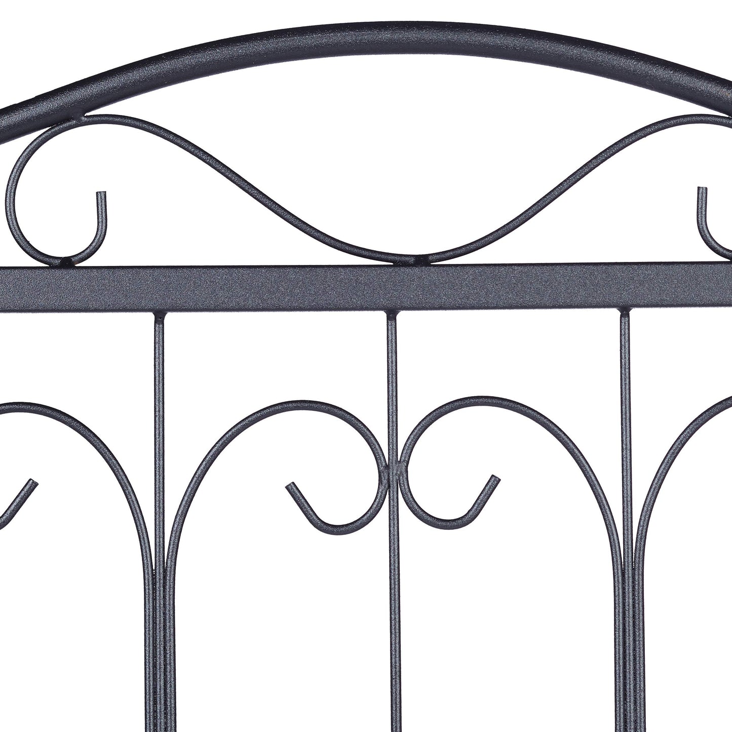 Relaxdays Goth Set of 4 Metal Garden Panels, Nostalgic Style, Yard Fence for Inserting, 33 x 56.5 cm, Blacks, 1.5x225x47 cm