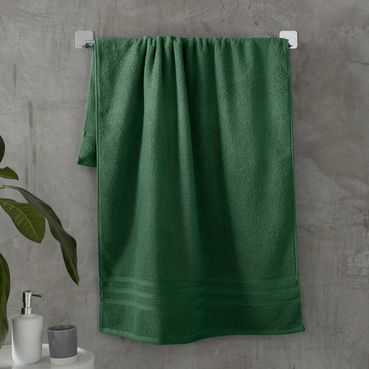 Catherine Lansfield Zero Twist Cotton 70x120cm Bath Towel Dark Green