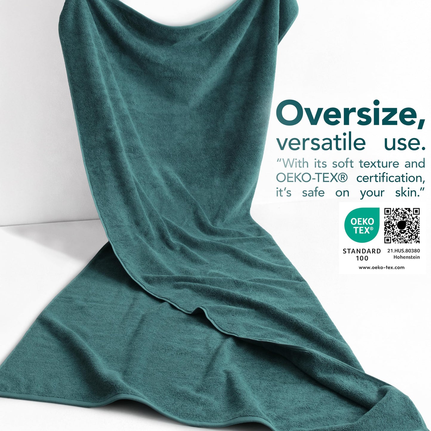 American Soft Linen - 40" x 80" Extra Large Bath Towel - Luxurious Premium Spun 650 GSM Turkish Cotton Towel for Maximum Softness and Absorbency