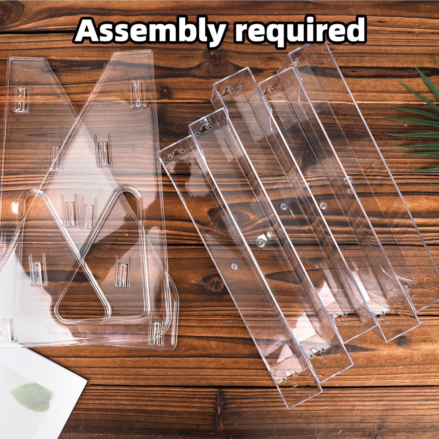 lasuroa 5-Tier Greeting Cards Display Stand, 30cm/11.8in Clear Tiered Trading Cards Holder, Multi-Purpose Organizer Rack for Postcards, Stickers