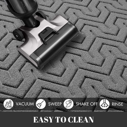 Yimobra Door Mats, Heavy Duty Water Absorbent Mud Resistant Easy Clean Entry Outdoor Mat,Non Slip Backing, Exterior Mats for Outside Patio Porch