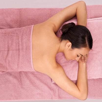 Novo Home Bath Sheets - Extra Large Bathroom Sheet Set – 550 GSM Pack of 2 Jumbo Towels Baby Pink 90x180cm