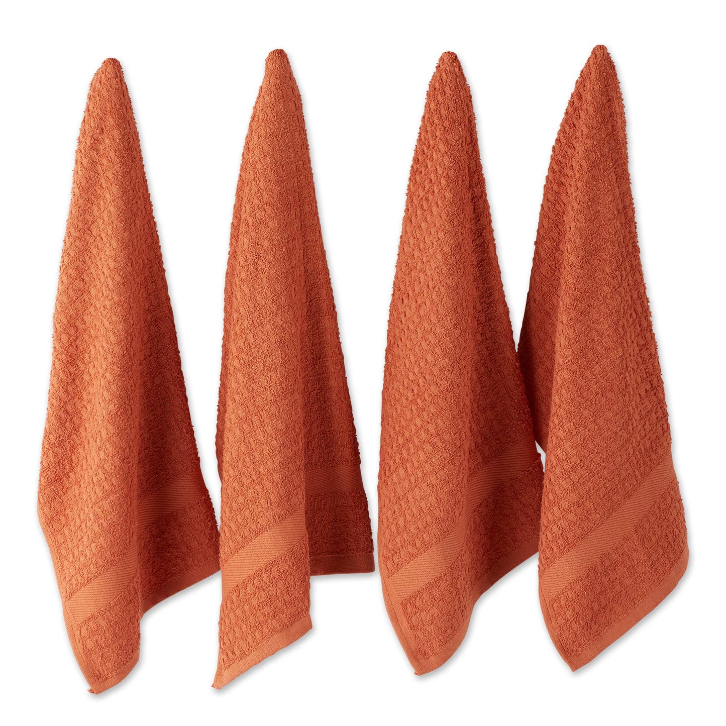 DII Waffle Terry Collection, Cotton, Spice, 15x26