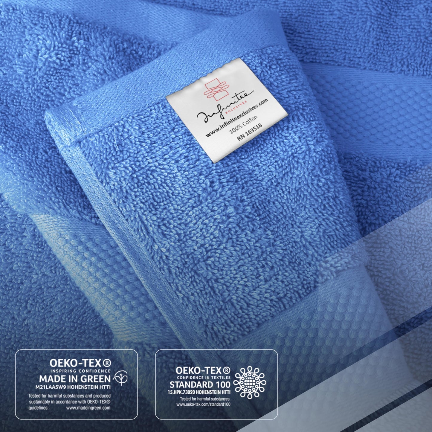 Infinitee Xclusives 100% Cotton Bath Towel Set ‚ 8 Piece Bathroom Towel Set