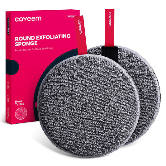 Caveem Exfoliating Body Scrubber, Extra Rough Shower Exfoliator Sponge, Body Exfoliating Sponges for Remove Dead Skin, Bath and Body Exfoliate Buffer