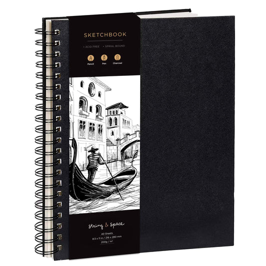 A5 Sketchbook for Artists Hardcover ? 200GSM Very Thick Paper ? Sketch Pad Art Book, Spiral Bound Sketch Book for Artists and Children ? Drawing Book