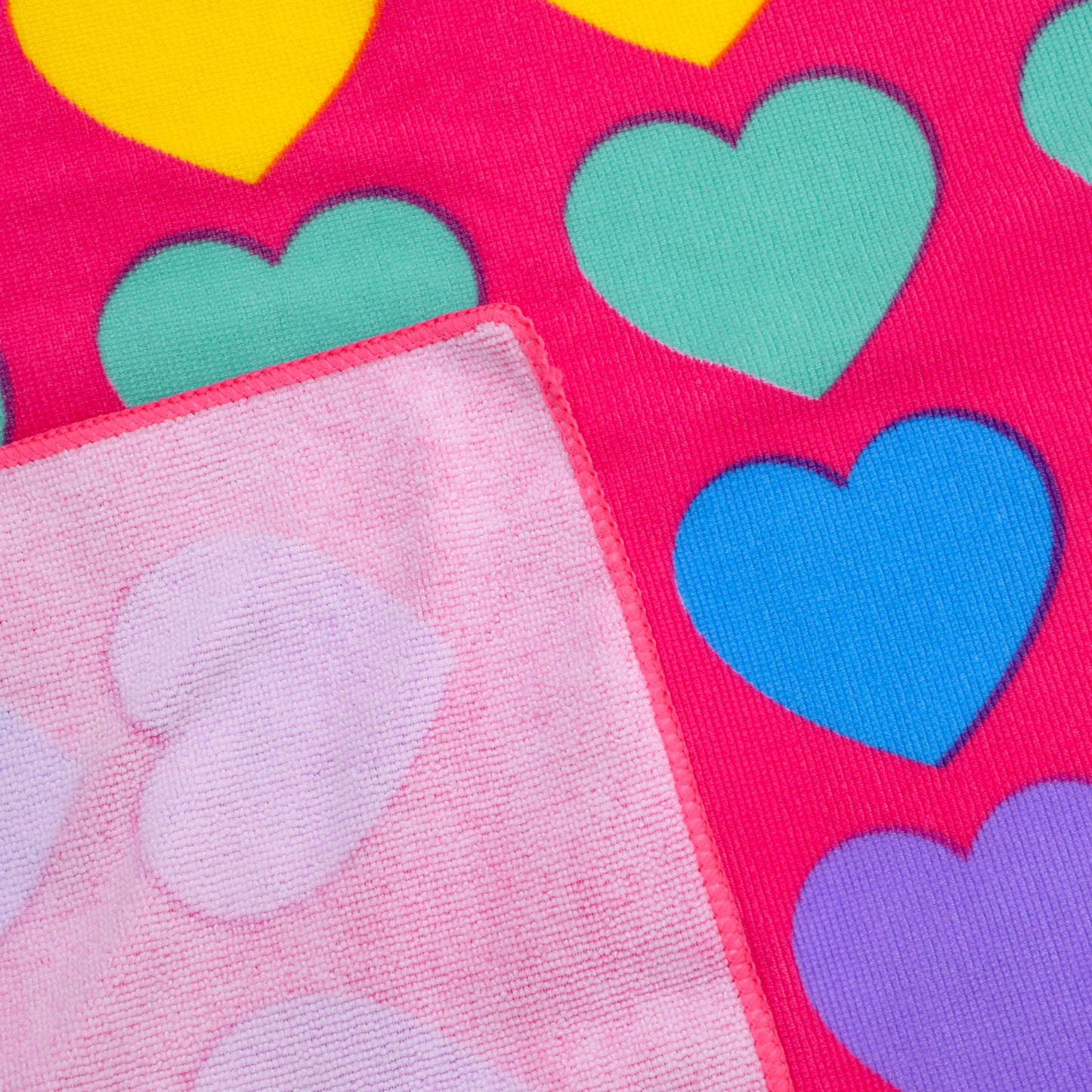Yello Lightweight Heart Beach Towel for Kids and Adults