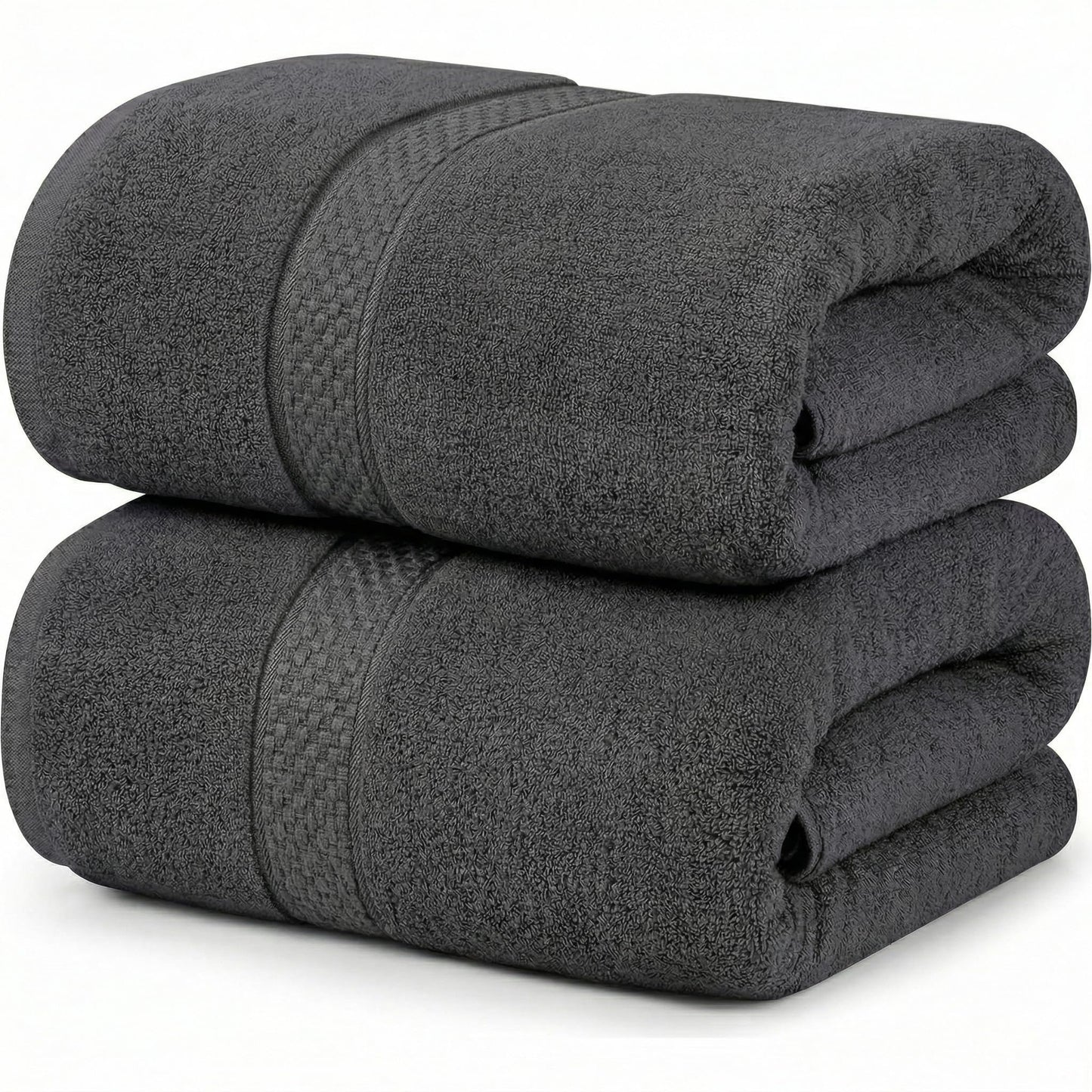 MistyMorning Extra Large Bath Sheets Pack of 2 Jumbo Size (90x180cm),100% Cotton 500GSM Super Soft & Highly Absorbent Quick Dry Luxury Bathroom