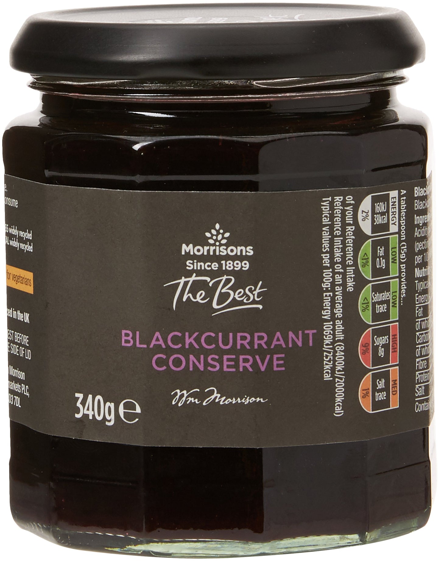 Morrisons The Best Blackcurrant Conserve, 340 g, Pack of 6