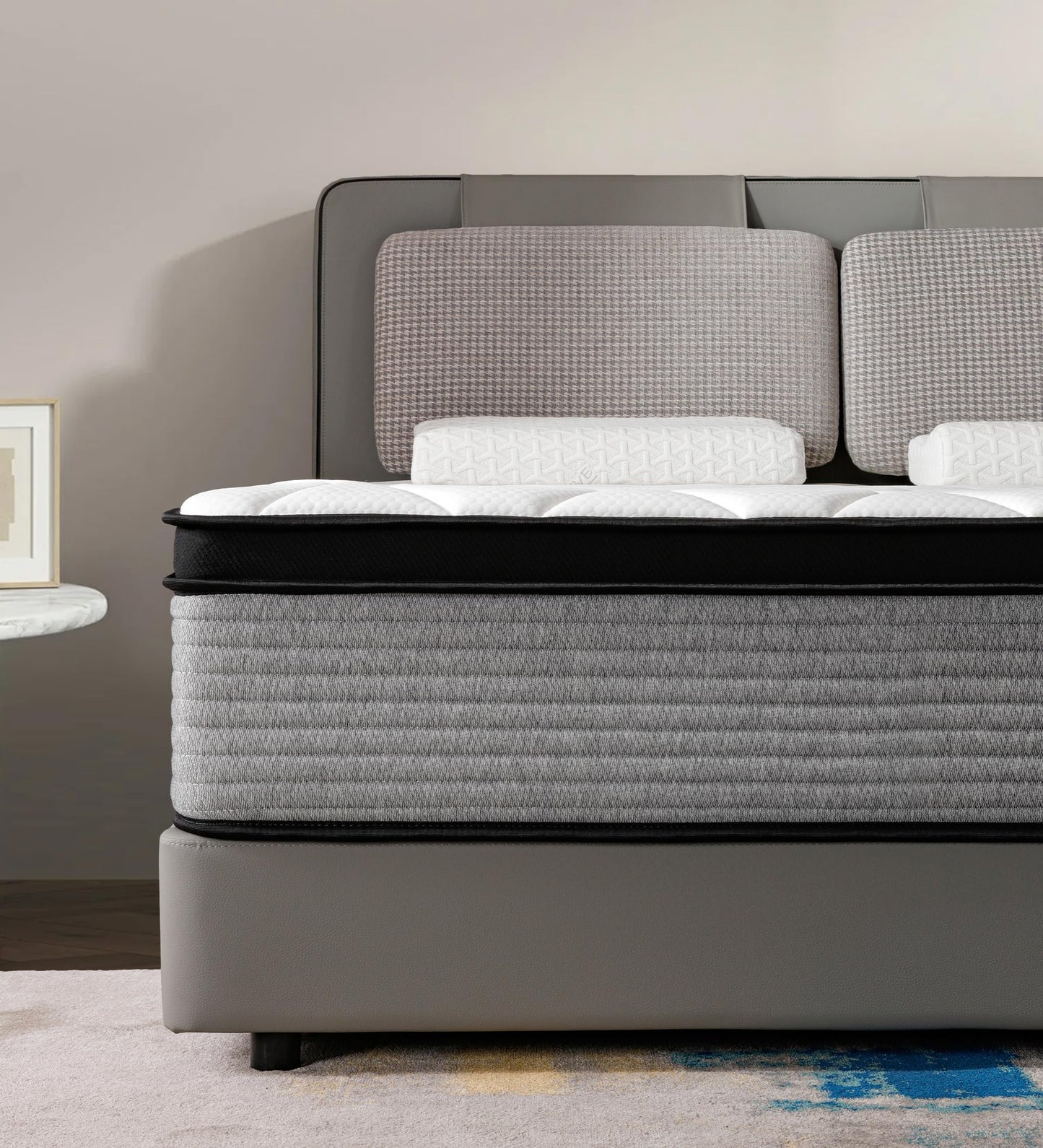 OGIAWA King Size Mattress 5FT, 10 Inch Gel Memory Foam 7 Zone Orthopedic King Mattress Pocket Sprungs Hybrid - Medium Firm