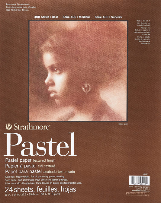 Pro-Art Strathmore Assorted Color Pastel Paper Pad 11-inch x 14-inch, 24 Sheets