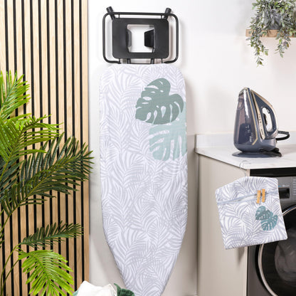 Beldray LA031251PALM1FEU7 Supreme Comfort Ironing Board  Folding Collapsible Table For Compact Storage, Large Adjustable Iron Rest, 7 Heights, Heat