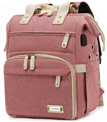 Knitting Bag Backpack,Yarn Storage Organizer Travel Crochet Bag with USB Charging Port,Large Capacity Yarn Storage Tote Bag Yarn Holder Case for