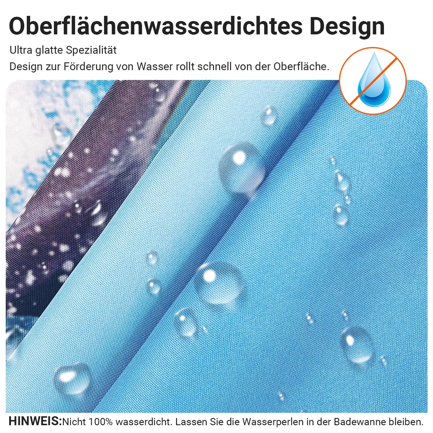 Lerores Shower Curtain 220 x 180 cm, Gravel Desert Anti-Mould Textile, Weighted Hem, Water-Repellent