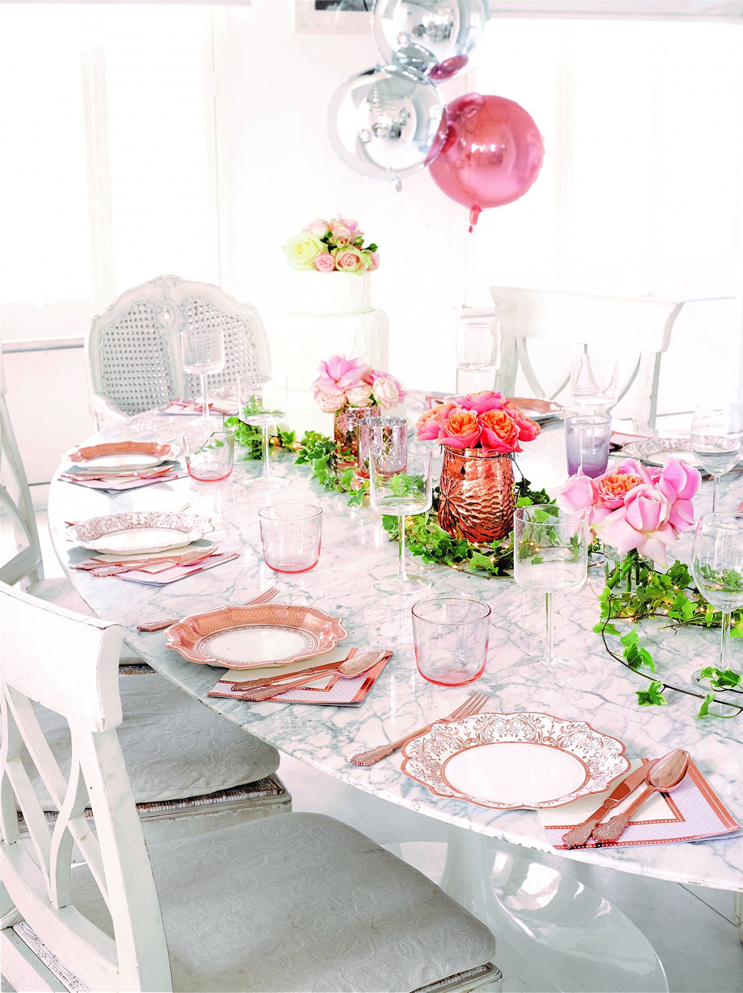 Talking Tables Party Porcelain Rose Gold Napkin. 33Cm
