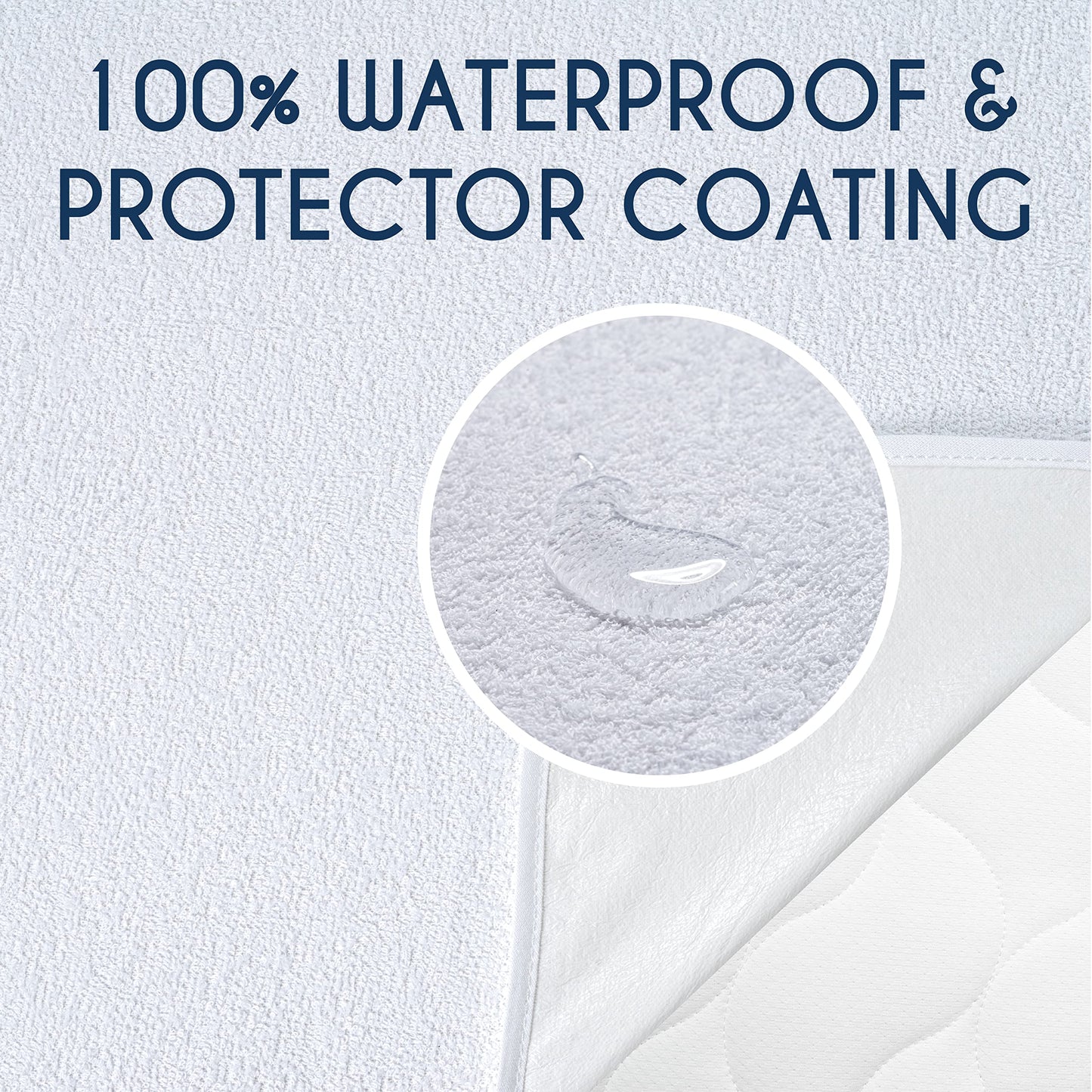 Dreamzie Mattress Protector Waterproof with 4 Elastic Corners - OEKO-TEX® Certified- For Mattress 60 x 120 cm