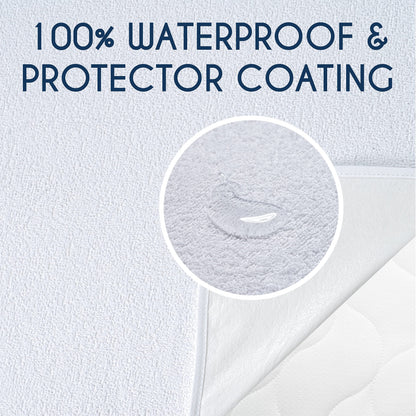 Dreamzie Mattress Protector Waterproof with 4 Elastic Corners - Made in EU - OEKO-TEX® Certified- For Mattress 120 x 200 cm
