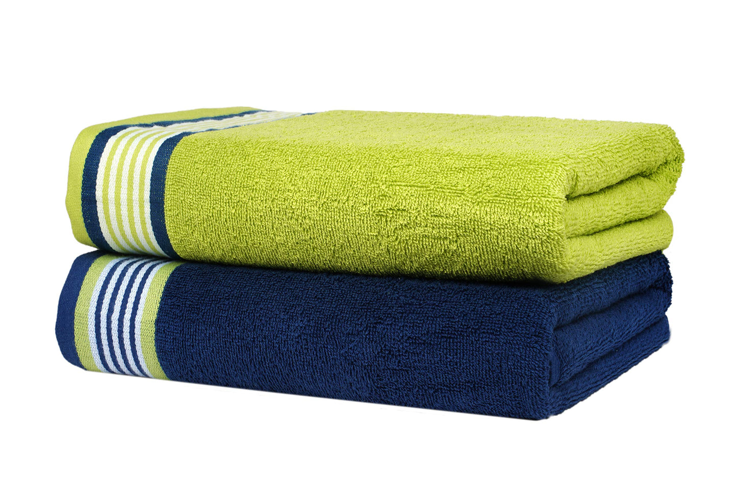 CASA COPENHAGEN He & She 4-piece bath towel set, 70x140 cm, California Blue/California Green, 550 g/m², Egyptian cotton, designed in Denmark