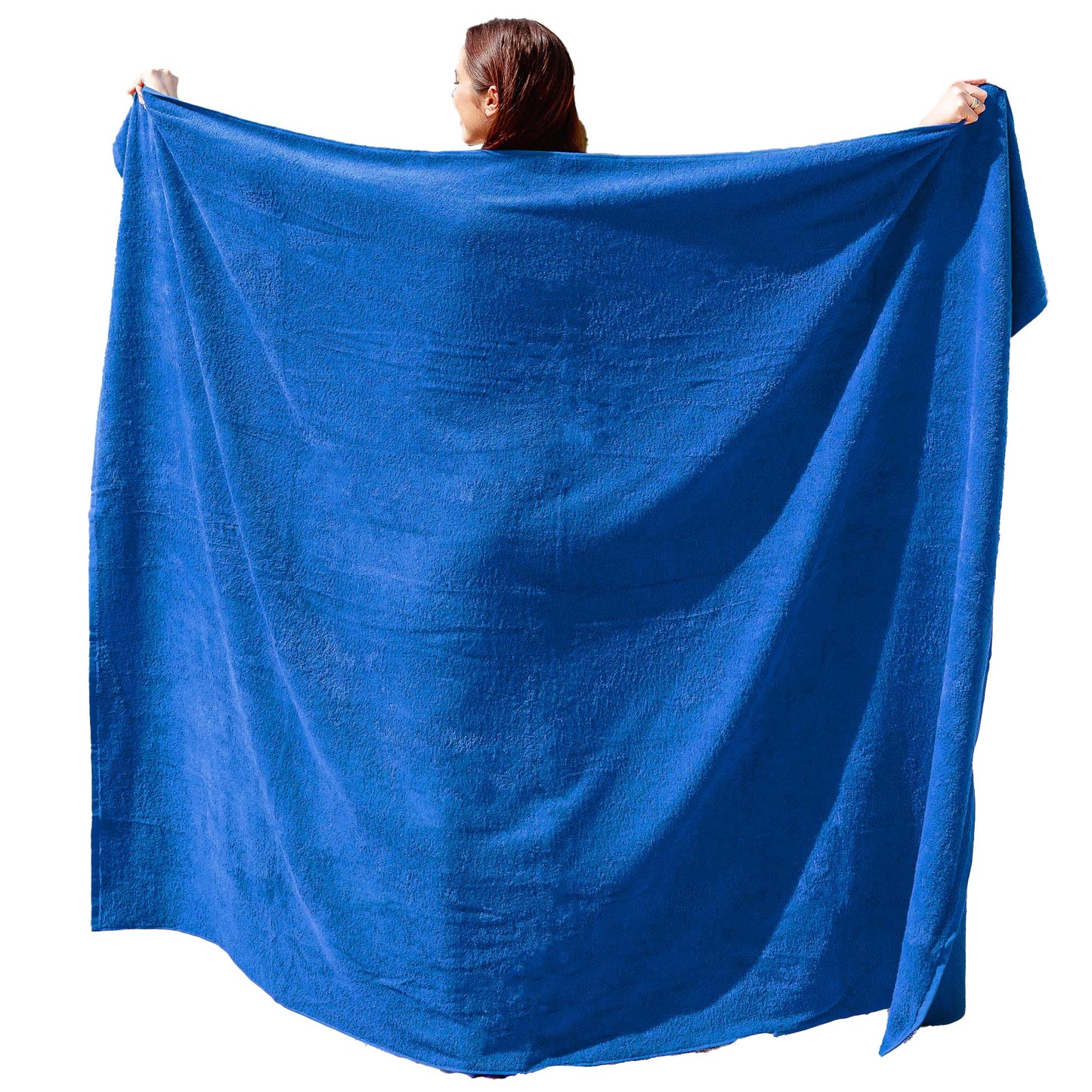 ADAMO Beach Towel XXL, Large (100 x 220 cm) Royalblau, 100% Cotton
