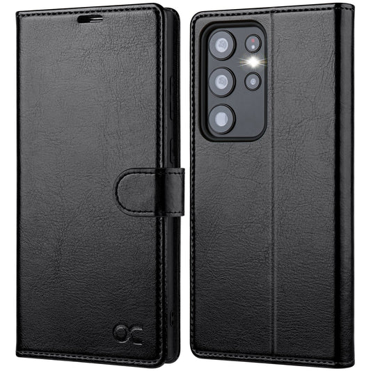 OCASE Compatible with Samsung Galaxy S23 Ultra Case, Premium PU Leather Wallet Phone Case with [Card Holder][RFID Blocking][TPU Inner Shell]Shockproof