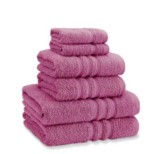 Catherine Lansfield Zero Twist Cotton 6 Piece Towel Bale Set Raspberry