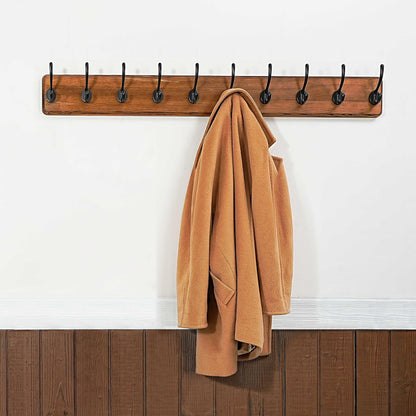 WEBI Coat Rack Wall Mount,Coat Hooks Wall Mounted,16" Hole to Hole,Rustic Large Coat Hanger Wall Hook Rack,5 Hooks for Hanging