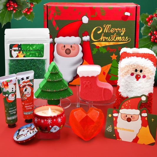 Pamper Gifts for Women, Christmas Candle Bath Set Presents for Her, Xmas Secret Santa Gift Basket for Women Her Mom Wife Girlfriend Sister Grandma