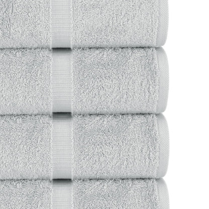 Chakir Turkish Linens |Hotel & Spa Quality 100% Cotton Premium Turkish Towels | Soft & Absorbent Silver Gray, Bath Towel - Set of 4