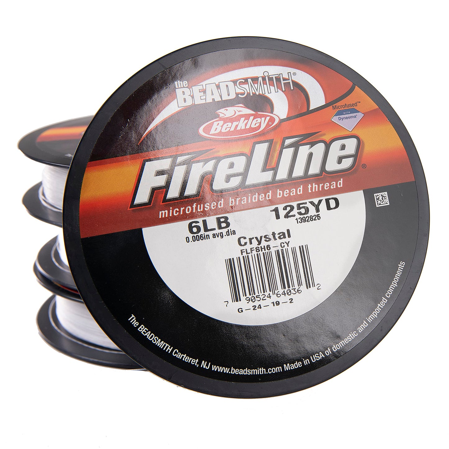 The Beadsmith Fireline by Berkley ? Micro-Fused Braided Thread ? 6lb. Test.006?/.15mm Diameter, 125 Yard Spool, Crystal Color ? Super Strong Stringing
