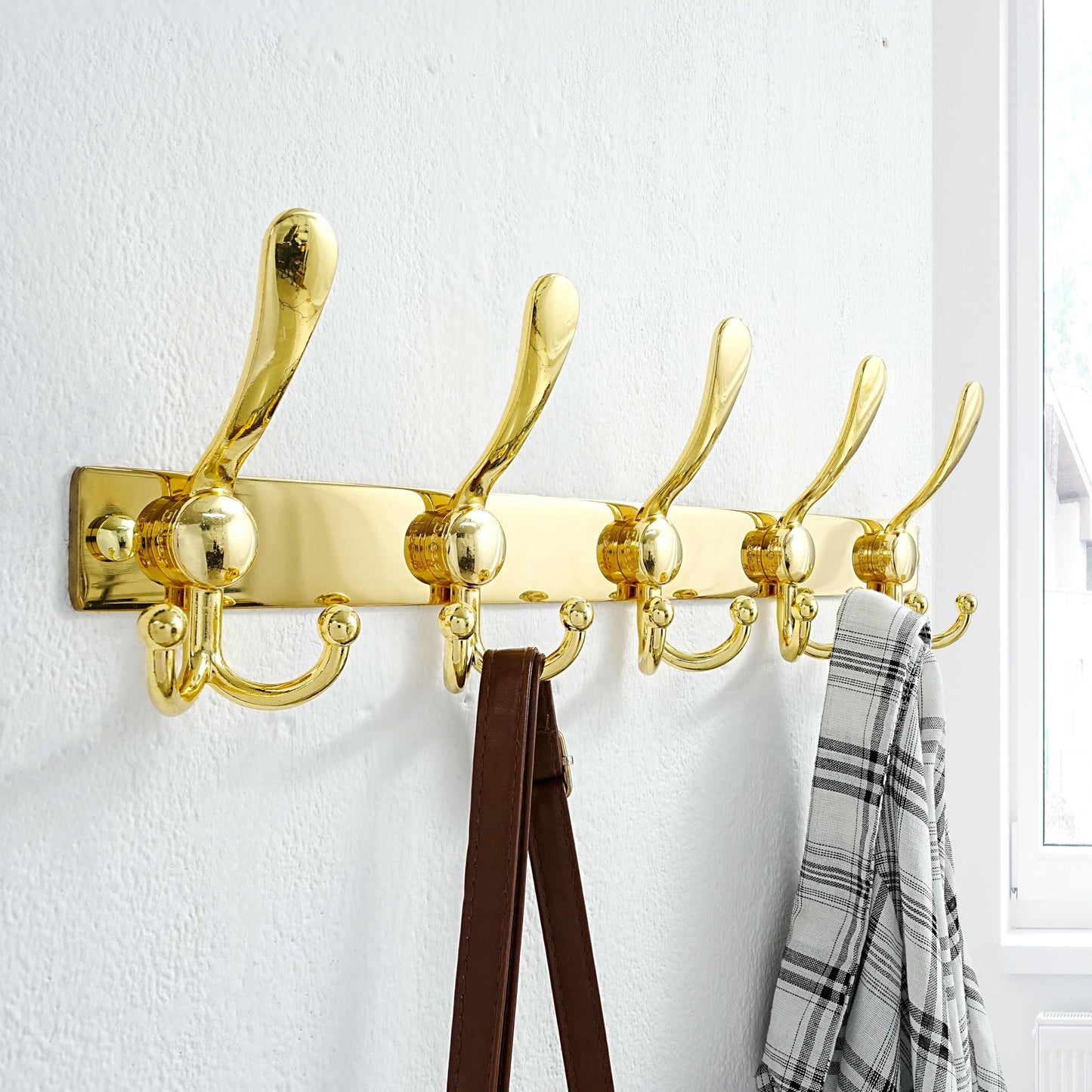 Dseap Coat Rack Wall Mount, Heavy Duty 2.5mm Base vs Flimsy 1mm, Double-Thick Solid Anti-Snap Hooks