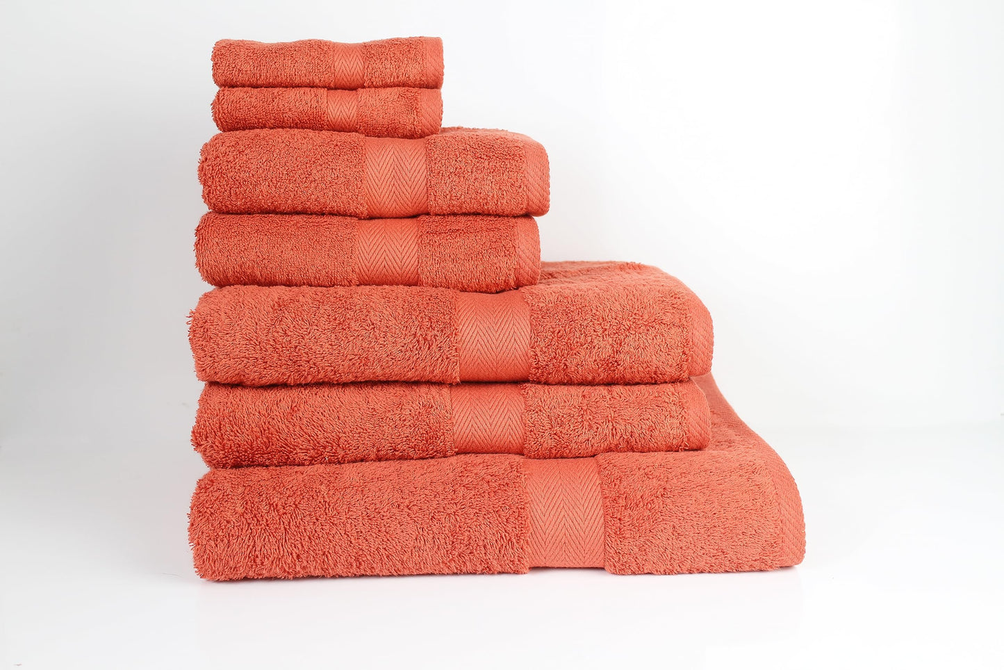 Bentley Priory Luxor Spa Towel 4 Pack of Face Flannels made from Absorbent 600 GSM Cotton Multi Packs of Wash Cloths 30x30cm (paprika)