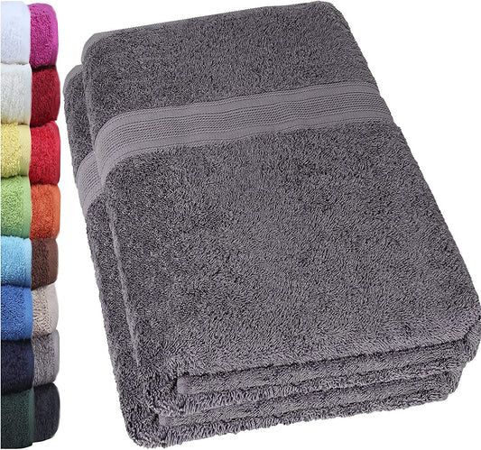 NatureMark NM-HT0801 terry cloth sauna towel 80 x 200 cm 100% cotton pack of 2 anthracite/grey
