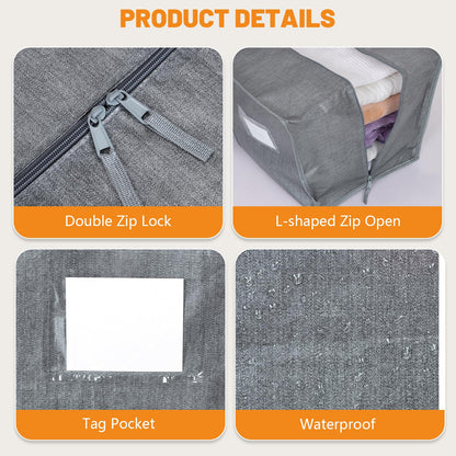 Dntorx 4 Pack 120L Moving Bags and Storage Bag Dorm Moving Essential, Gray