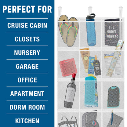 Cruise On Over The Door Organizer & Shoe Holder Fire Retardant | Mesh 15 Pocket