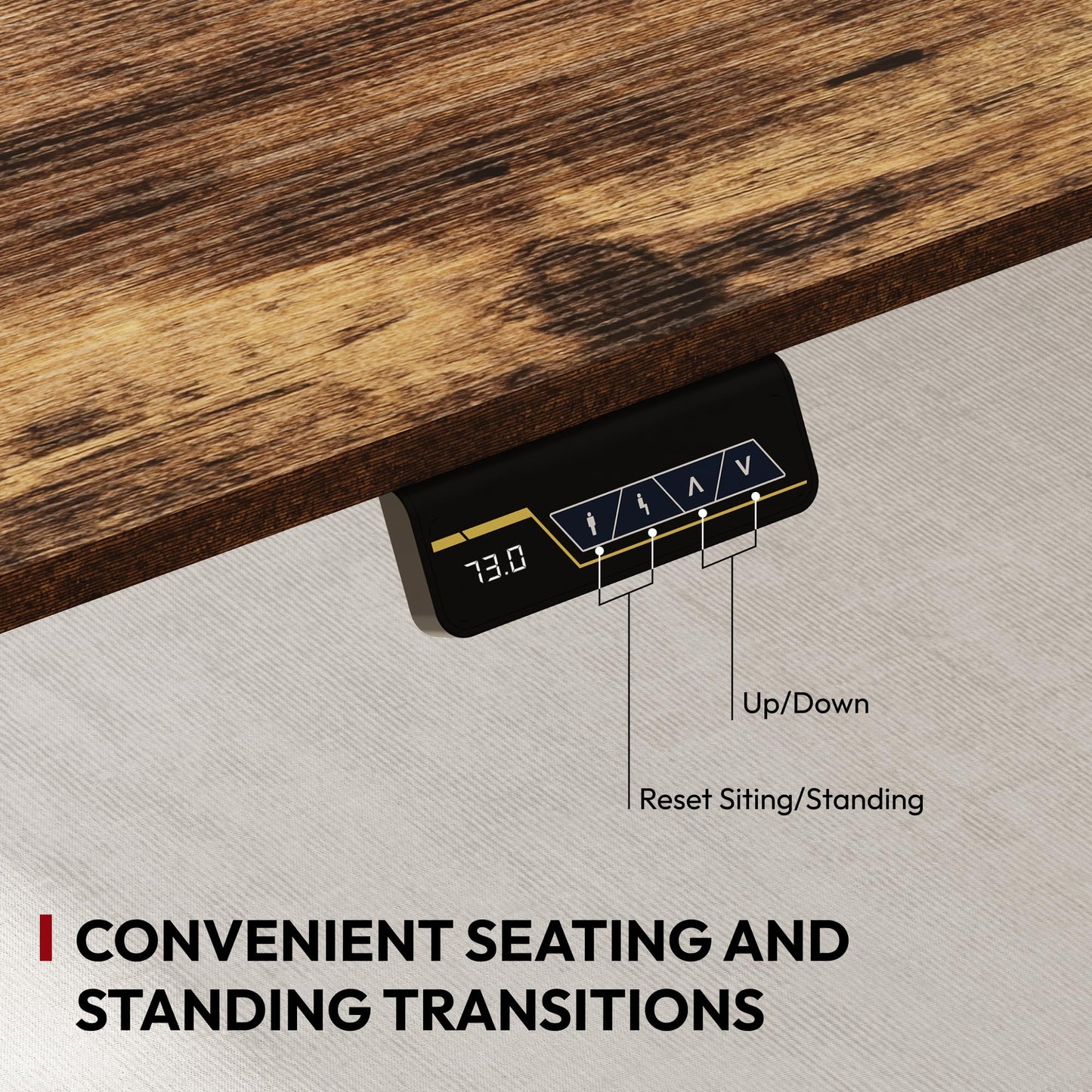 SANODESK 140 * 60 Electric Standing Desk Height Adjustable Desk with Cable management Tray Sit Stand Table with 4 Memory Smart Pannel