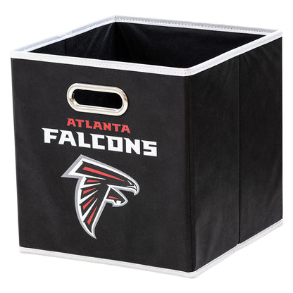 Franklin Sports NFL Atlanta Falcons Collapsible Storage Bin NFL Folding Cube Storage Container Fits Bin Organizers Fabric NFL Team Storage Cubes One