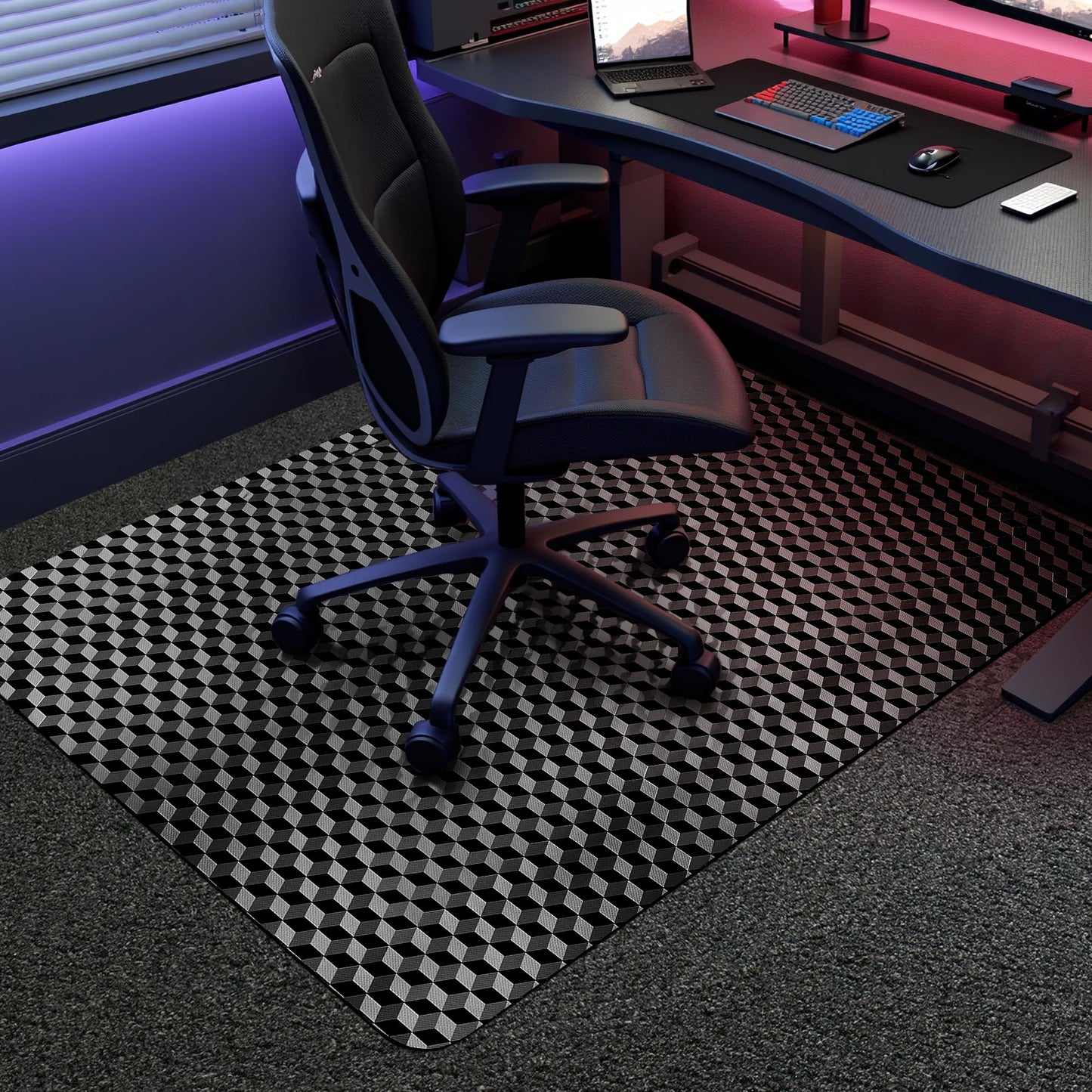 BesWin Office Chair Mat for Carpet, 76x122cm Non-slip Computer Desk Chair Mat for Low Pile Carpets
