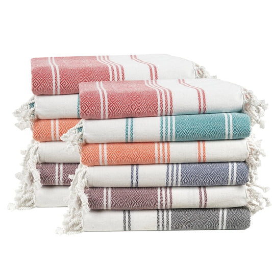 LANE LINEN Beach Towels 12 Pack, Bulk Beach Towels Oversized, Pool Towels for Adults, Pre-Washed, Sand Free Beach Towel, Fast Drying Beach Towel,