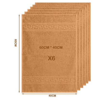 nice homeit Set of 6 Face and Hand Towels 40 x 60 cm – Bath Towels in 100% Ring-Spun Cotton – Extra Soft and Absorbent, Made in Italy Orange