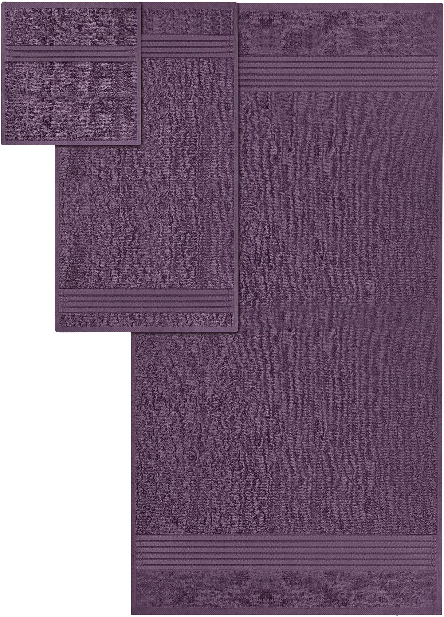 Utopia Towels 8-Piece Premium Towel Set, 2 Bath Towels, 2 Hand Towels, and 4 Wash Cloths, 100% Ring Spun Cotton Highly Absorbent Towels for Bathroom