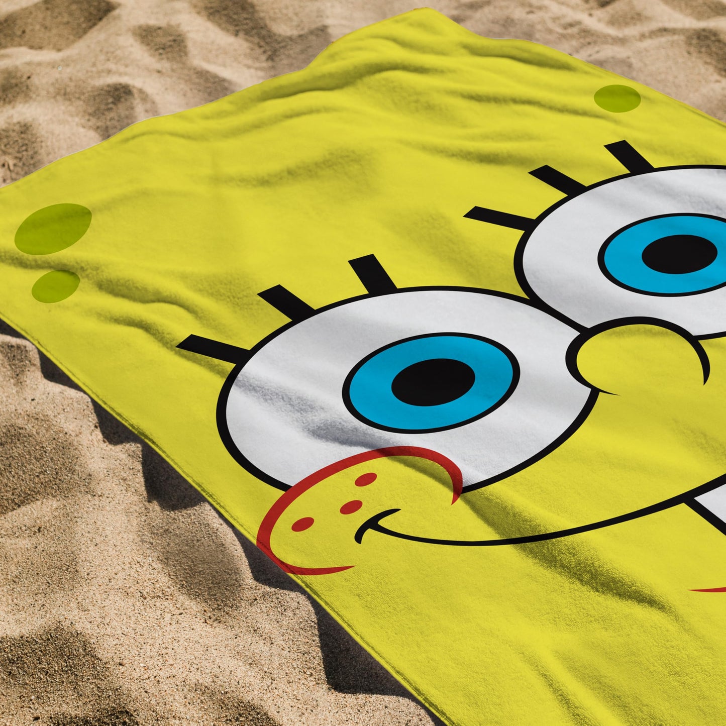 Spongebob Squarepants Officially Licenced Kids Towel | Super Soft Feel, Squared Design With Spongebob, Patrick, Squidward, Mr Krabs